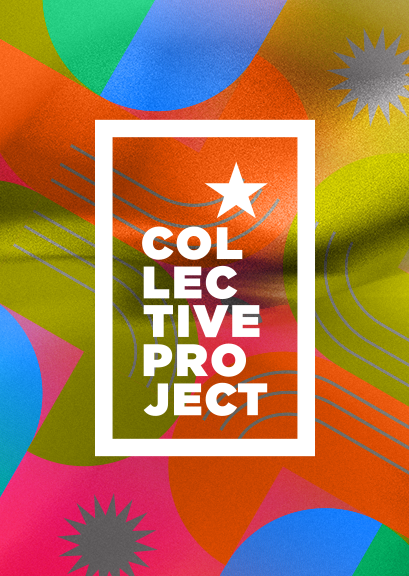 The Collective Project logo on a decorative background.