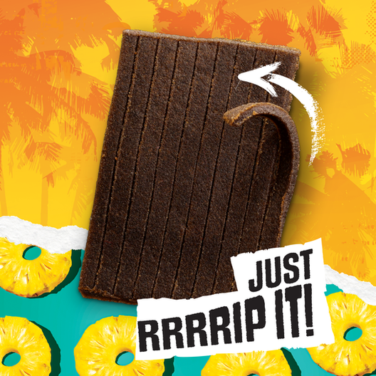 Hash pressed into a thin rectangle that is demarcated into long strips that can be torn off for individual use.